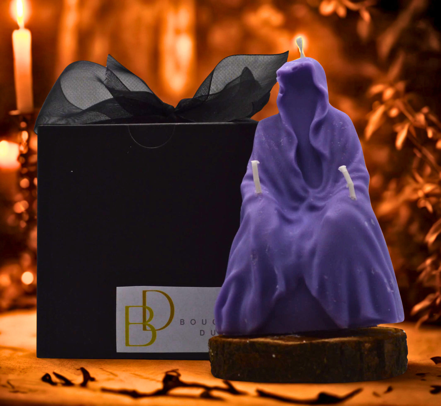 Bougie en forme de silhouette pour Halloween