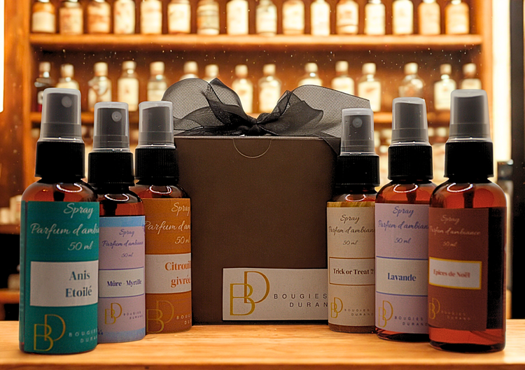 Les "sprays d'ambiance" - Bougies Durand