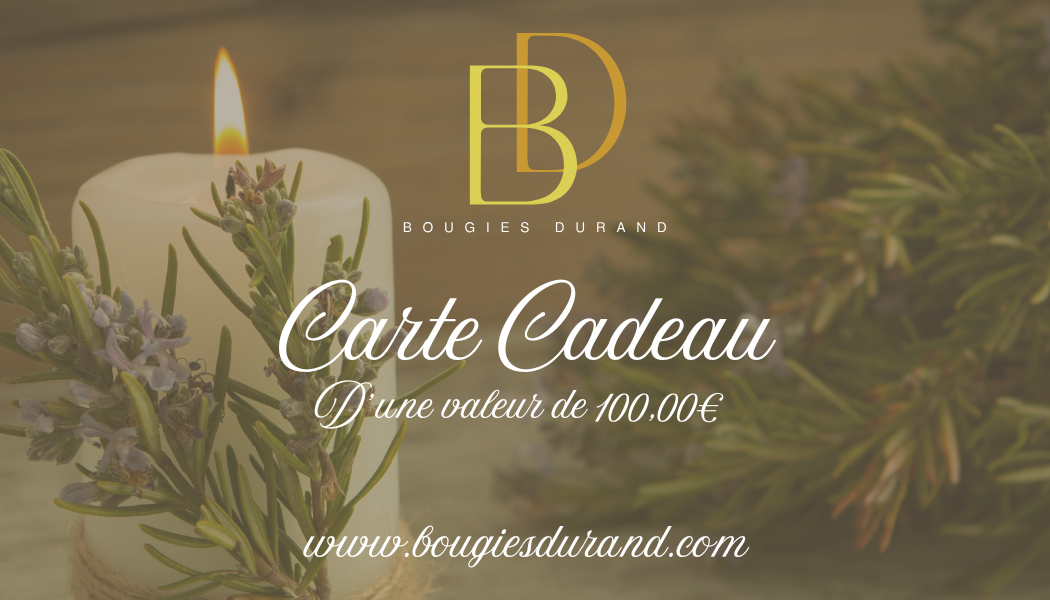 Cartes cadeaux - Bougies Durand