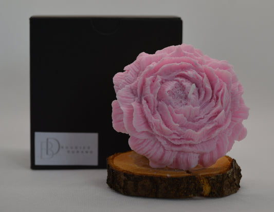 bougie camelia parfumee rose artisanale