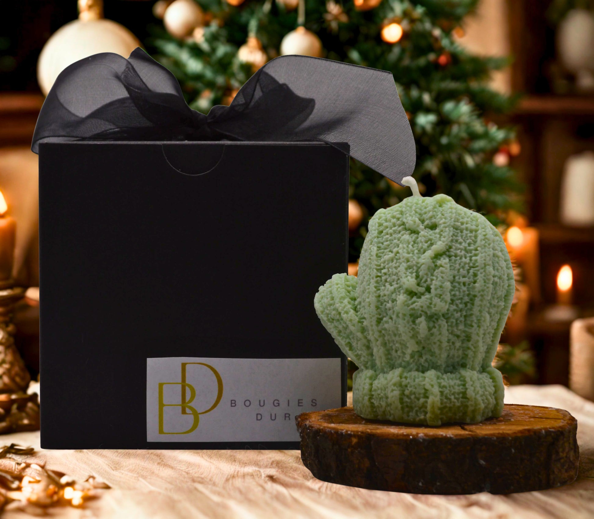 Moufle de noël en bougie