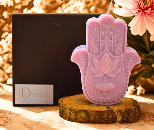 Bougie en forme de khamsa
